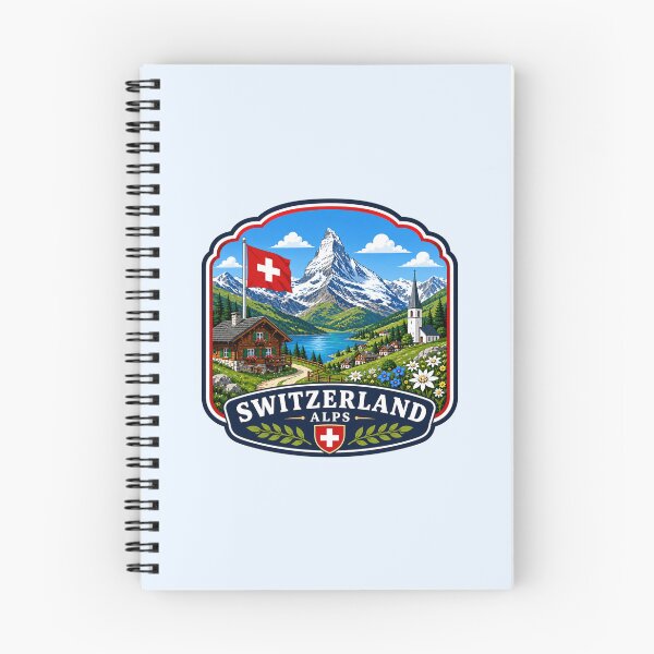 Item preview, Switzerland - Alps Mountain, Lake Chalet Scenic  designed and sold by Myra365Art.