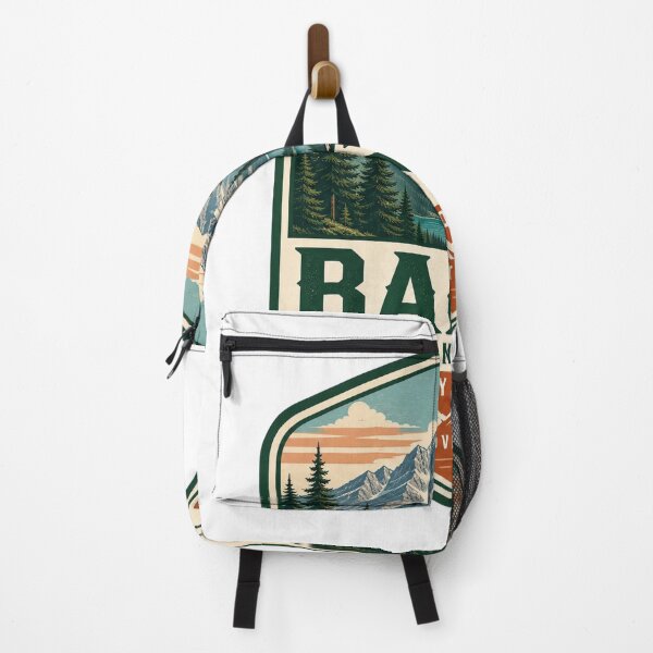 Item preview, Banff National Park Vintage Badge – Rocky Mountain Adventure – Retro Canada Travel Poster designed and sold by bobscraze.