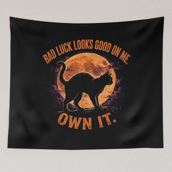 Item preview, Bad Luck Looks Good On Me - Spooky Black Cat designed and sold by FeelGoodTee.
