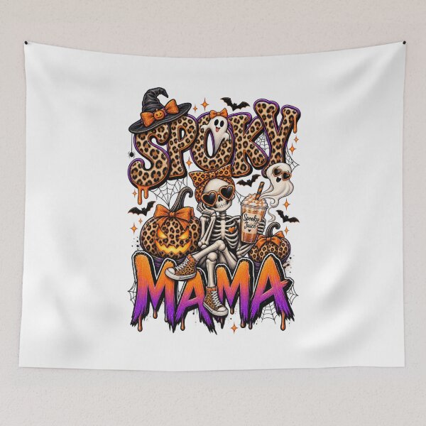 Item preview, Spooky Mama Leopard Halloween – Cute Witchy Skeleton designed and sold by Ayden World.