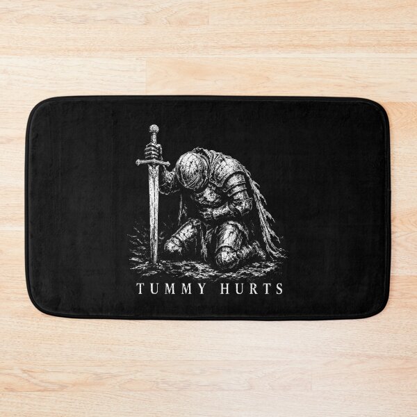 Item preview, Tummy Hurts Knight Funny Dark Fantasy Retro Elden Knight designed and sold by gunaone-design.