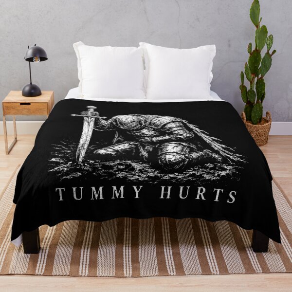 Item preview, Tummy Hurts Knight Funny Dark Fantasy Retro Elden Knight designed and sold by gunaone-design.
