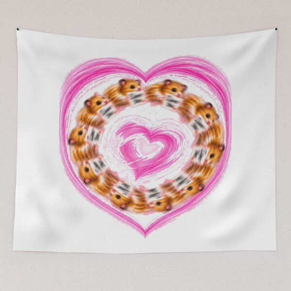 Item preview, Earnest Hamster – Spinning Hamster Heart of Love designed and sold by RANDOMUM Studio.