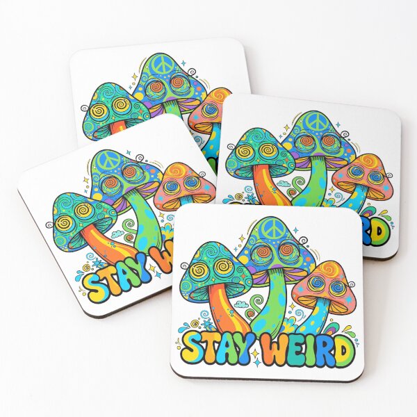 Item preview, Stay Weird Trippy Psychedelic Mushroom Eyes Art designed and sold by puzzell.