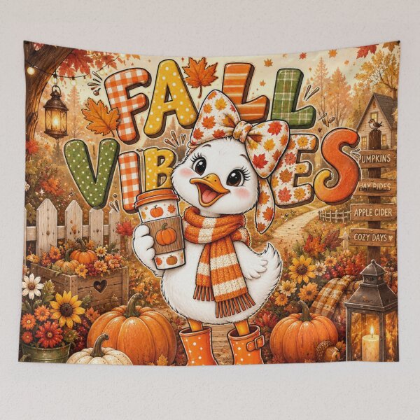 Item preview, Fall Vibes Cozy Autumn Duck designed and sold by Rohan132.