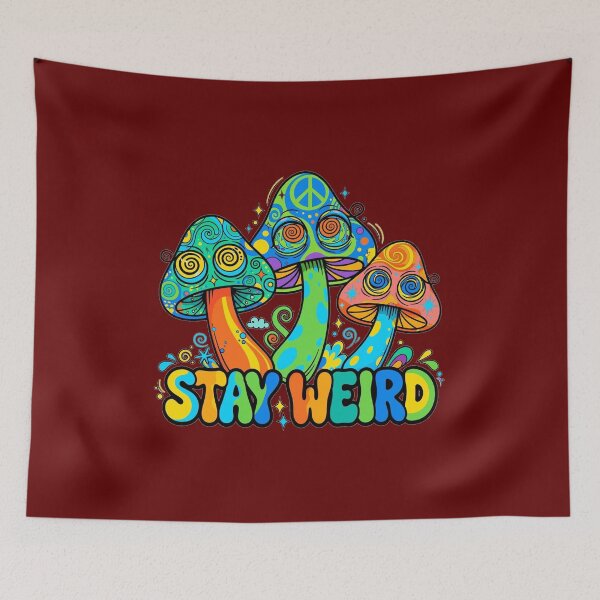 Item preview, Stay Weird Trippy Psychedelic Mushroom Eyes Art designed and sold by puzzell.