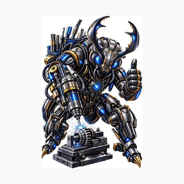 Item preview, Steel Beetle Precision Machinist – Mechanical Insect Industrial Metalworker designed and sold by SteelCoat Studio.