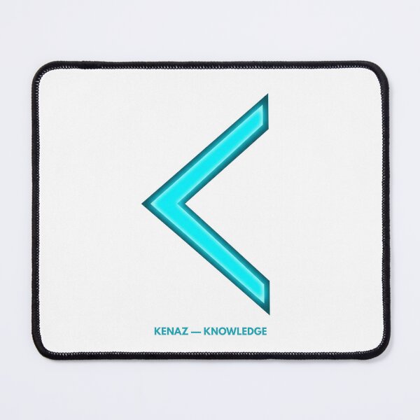 Item preview, Norse Kenaz Rune Knowledge Symbol Neon Glow designed and sold by CalmFrameArt.