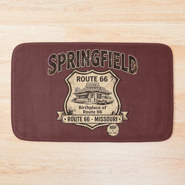 Artikelvorschau, Springfield Missouri Route 66 Diner Badge entworfen und verkauft von Normandy Road Heritage™ - Vintage Garage Art.