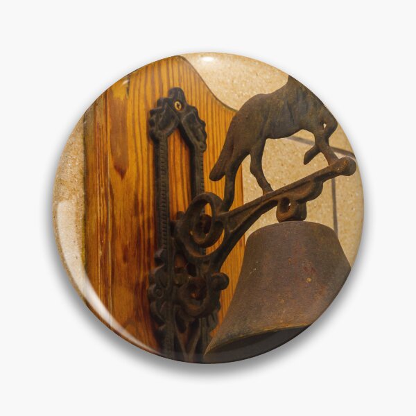 Item preview, Vintage Cast Iron Horse Bell Mounted on Wooden Plaque Rustic Doorbell for Farmhouse Entrance designed and sold by Nmallia.