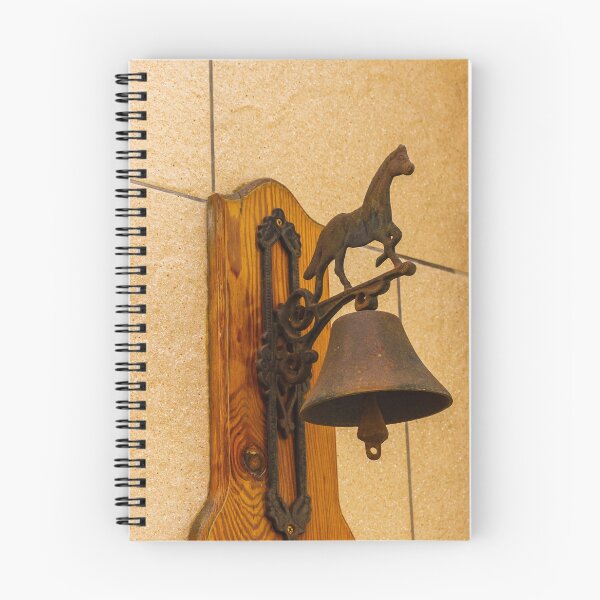 Item preview, Vintage Cast Iron Horse Bell Mounted on Wooden Plaque Rustic Doorbell for Farmhouse Entrance designed and sold by Nmallia.