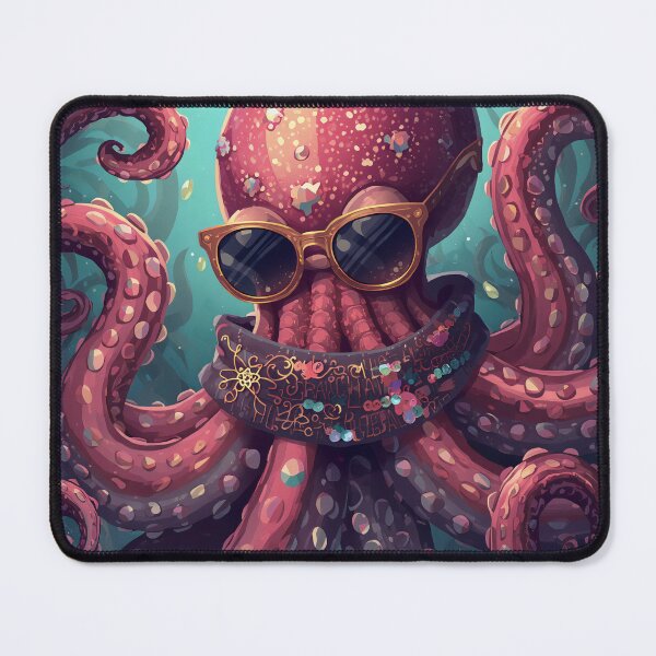 Item preview, Cool octopus in sunglasses hanging out at a party designed and sold by ArcaneVisionArt.