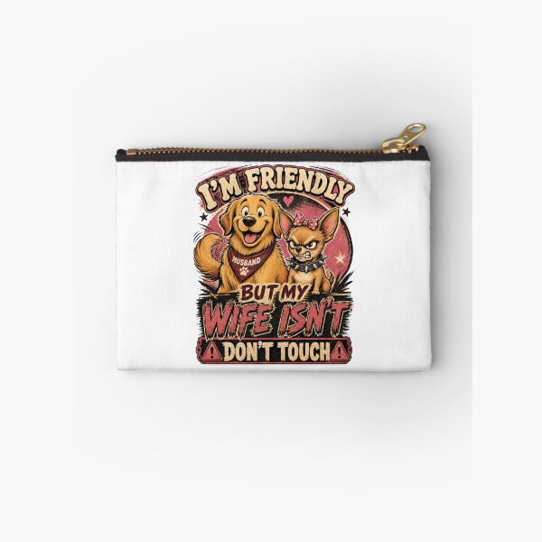 Item preview, I'm Friendly But My Wife Isn't | Funny Dog Husband T-Shirt designed and sold by BumbleBloom7.