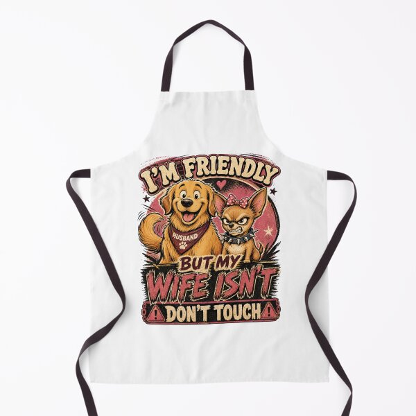 Item preview, I'm Friendly But My Wife Isn't | Funny Dog Husband T-Shirt designed and sold by BumbleBloom7.