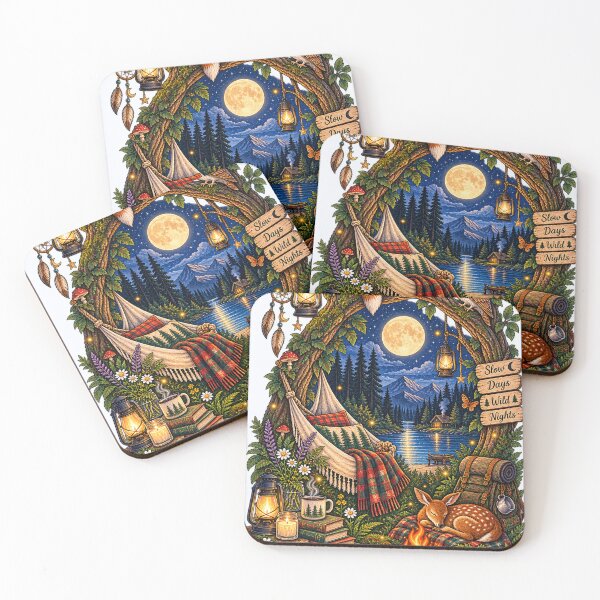 Item preview, Moonlit Forest – Slow Days, Wild Nights  designed and sold by Moonroot Studio.