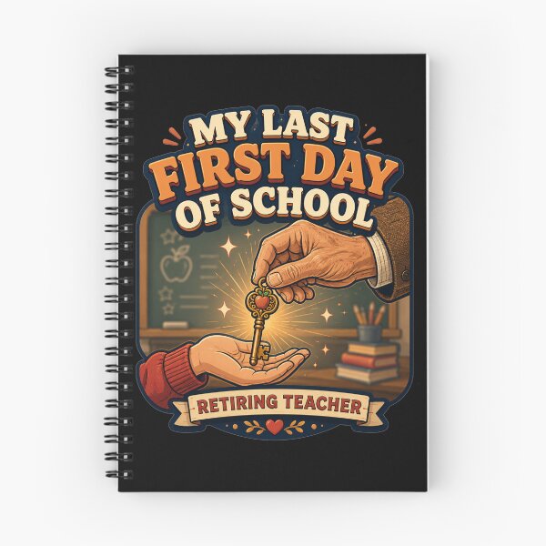 Item preview, My Last First Day of School Retiring Teacher Golden Key Handoff Art Teacher Retirement Gift for Teachers designed and sold by Nightarel.