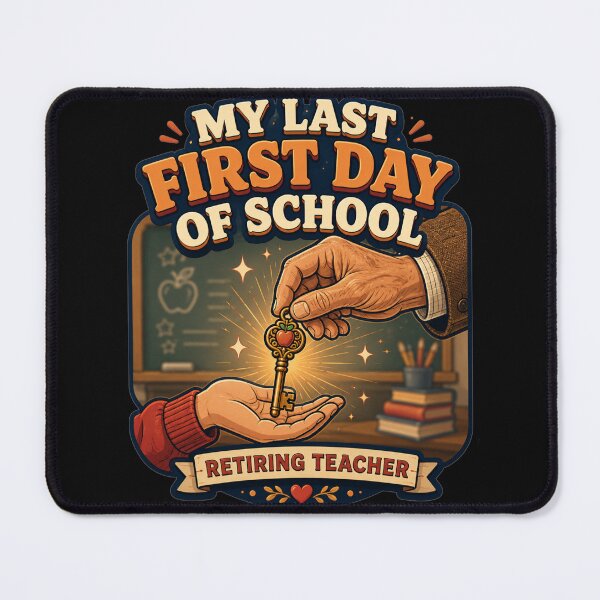 Item preview, My Last First Day of School Retiring Teacher Golden Key Handoff Art Teacher Retirement Gift for Teachers designed and sold by Nightarel.