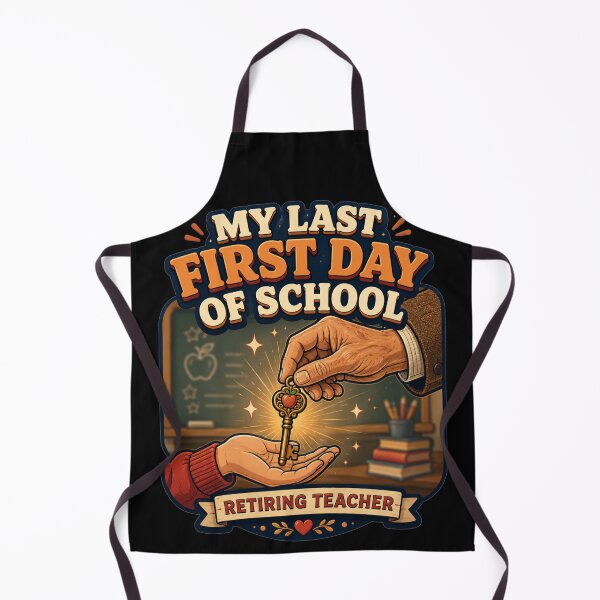 Item preview, My Last First Day of School Retiring Teacher Golden Key Handoff Art Teacher Retirement Gift for Teachers designed and sold by Nightarel.