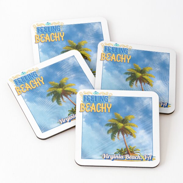 Item preview, Feeling Beachy Virginia Beach VA Retro Halftone Palm Tree Souvenir designed and sold by DonnaRaine.