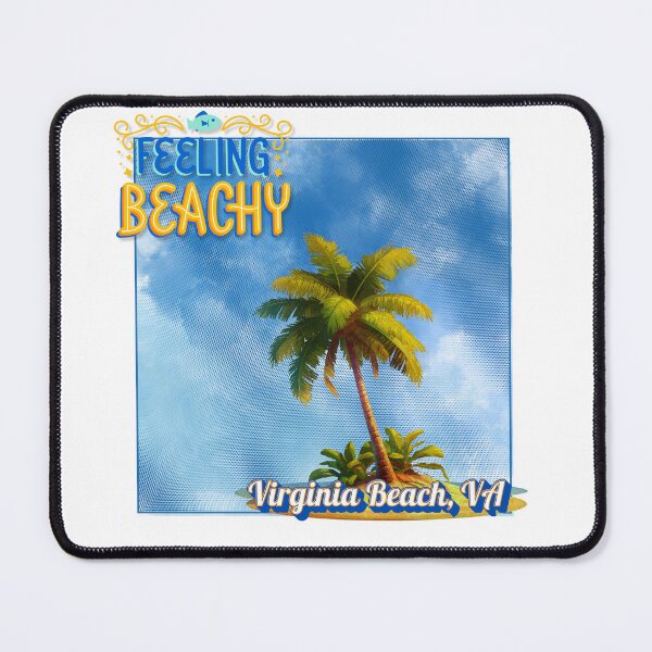 Item preview, Feeling Beachy Virginia Beach VA Retro Halftone Palm Tree Souvenir designed and sold by DonnaRaine.