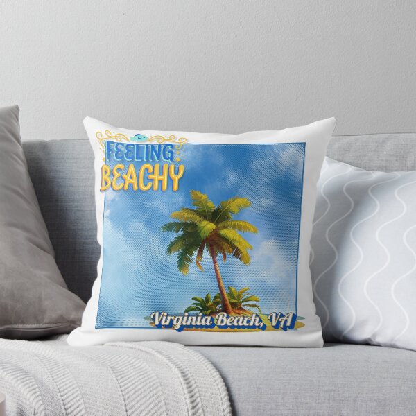 Item preview, Feeling Beachy Virginia Beach VA Retro Halftone Palm Tree Souvenir designed and sold by DonnaRaine.