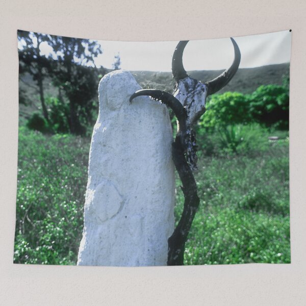 Item preview, Madagascar Handmade Tombstone With Zebu Skull And Horns designed and sold by DEC02.