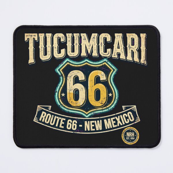 Item preview, Tucumcari New Mexico Route 66 Shield Badge designed and sold by Normandy Road Heritage™ - Vintage Garage Art.