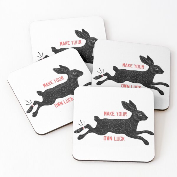 Item preview, Make Your Own Luck Rabbit – Retro Lucky Bunny Western Folk Art designed and sold by Gbriel3.