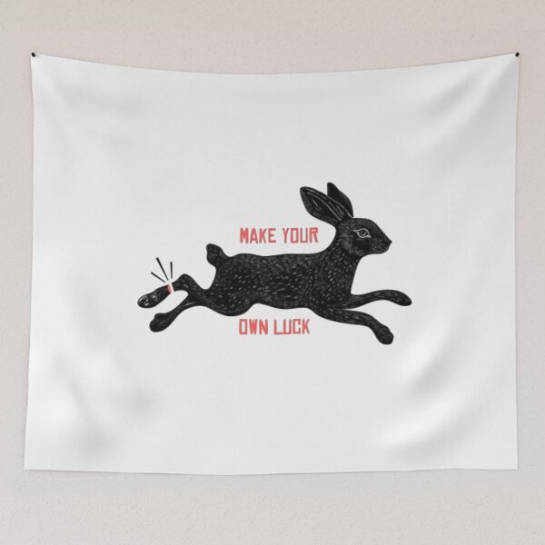 Item preview, Make Your Own Luck Rabbit – Retro Lucky Bunny Western Folk Art designed and sold by Gbriel3.