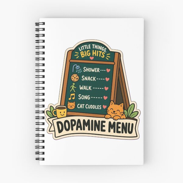 Item preview, Dopamine Menu Starters | Funny ADHD Neurodivergent Humour Doodle designed and sold by StickyGuys.