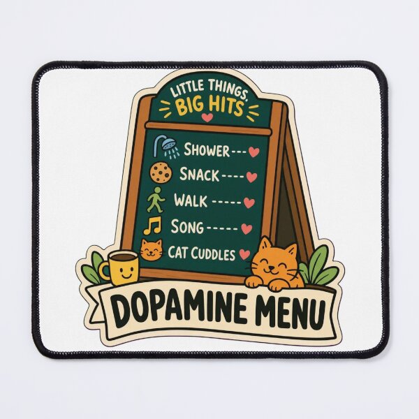 Item preview, Dopamine Menu Starters | Funny ADHD Neurodivergent Humour Doodle designed and sold by StickyGuys.