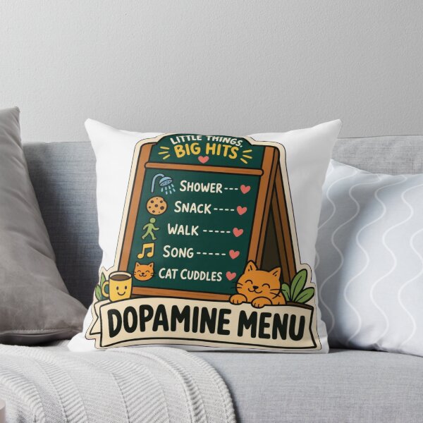 Item preview, Dopamine Menu Starters | Funny ADHD Neurodivergent Humour Doodle designed and sold by StickyGuys.