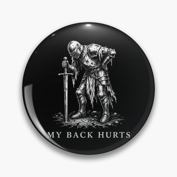 Item preview, My Back Hurts Knight Medieval Armor Sarcastic Meme designed and sold by gunaone-design.