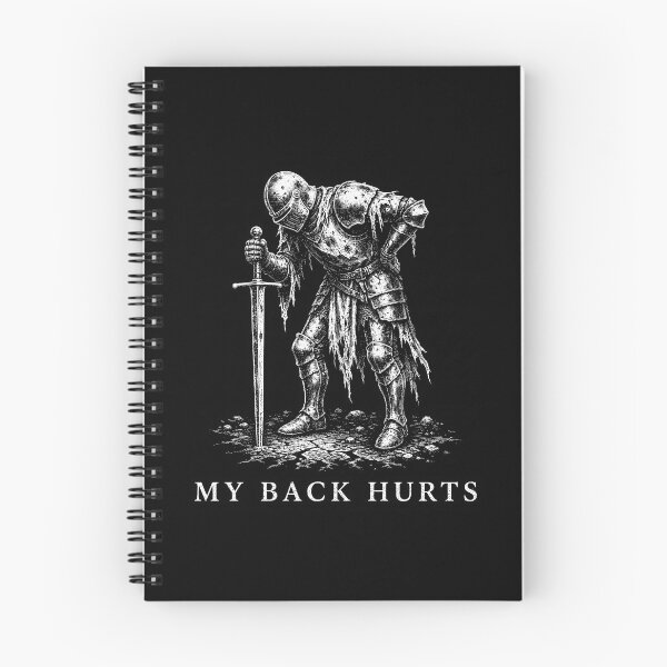 Item preview, My Back Hurts Knight Medieval Armor Sarcastic Meme designed and sold by gunaone-design.