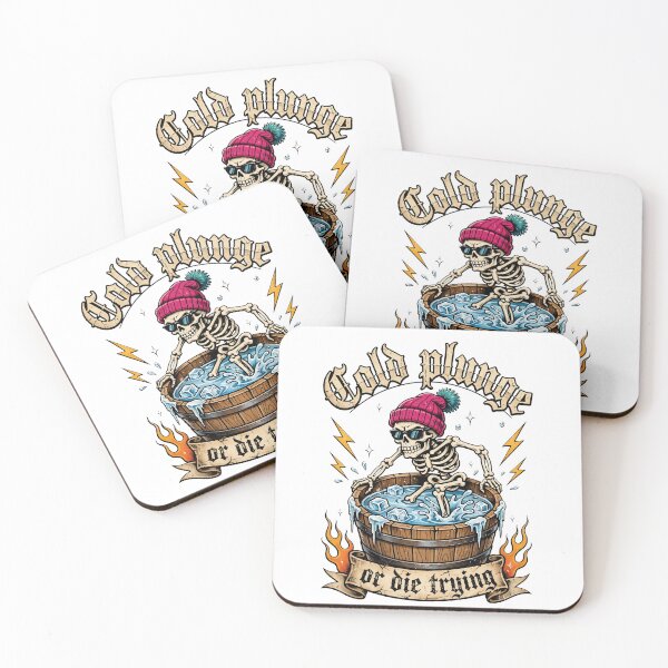 Item preview, Cold Plunge Or Die Trying - Funny Skeleton Ice Bath Tattoo  Option 2 - Bardziej edgy / męski: designed and sold by Neurospicy Trolls.