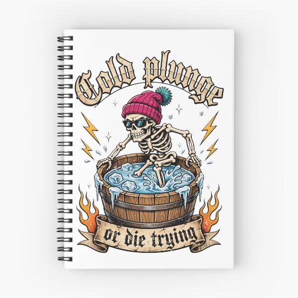 Item preview, Cold Plunge Or Die Trying - Funny Skeleton Ice Bath Tattoo  Option 2 - Bardziej edgy / męski: designed and sold by Neurospicy Trolls.