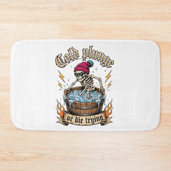 Item preview, Cold Plunge Or Die Trying - Funny Skeleton Ice Bath Tattoo  Option 2 - Bardziej edgy / męski: designed and sold by Neurospicy Trolls.