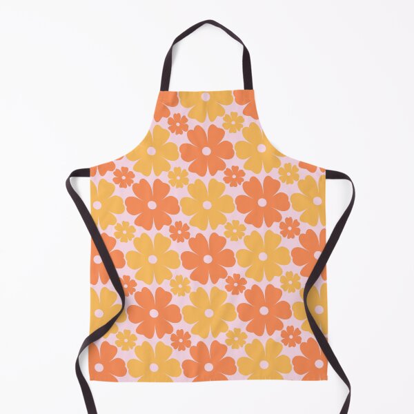 Item preview, Retro Daisy Flowers 70s Yellow & Orange designed and sold by AOCollections.