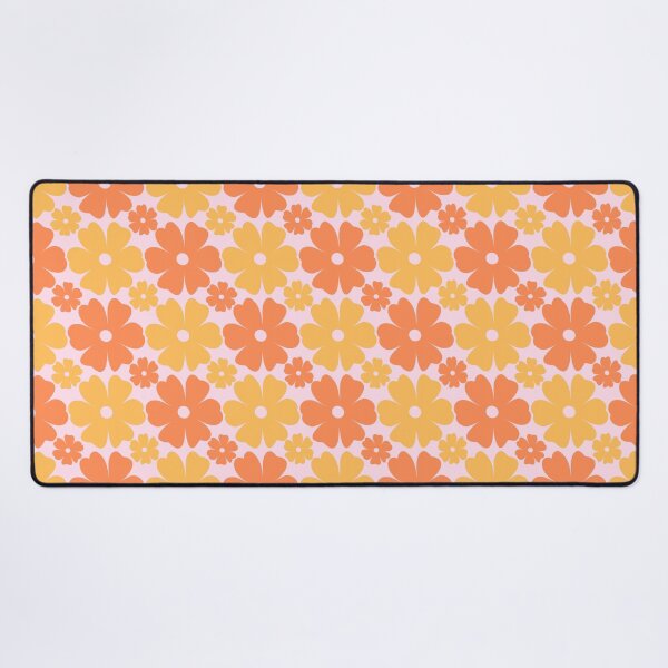Item preview, Retro Daisy Flowers 70s Yellow & Orange designed and sold by AOCollections.