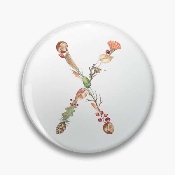 Item preview, Autumn Botanical Letter X designed and sold by Flowersforbear.