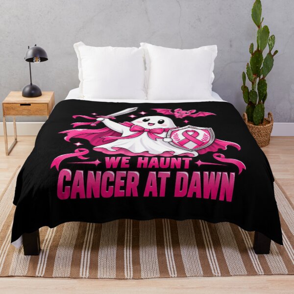 Item preview, We Haunt Cancer at Dawn Pink Ribbon Cancer Awareness T-Shirt | Breast Cancer Awareness Graphic Gift designed and sold by Trendably.