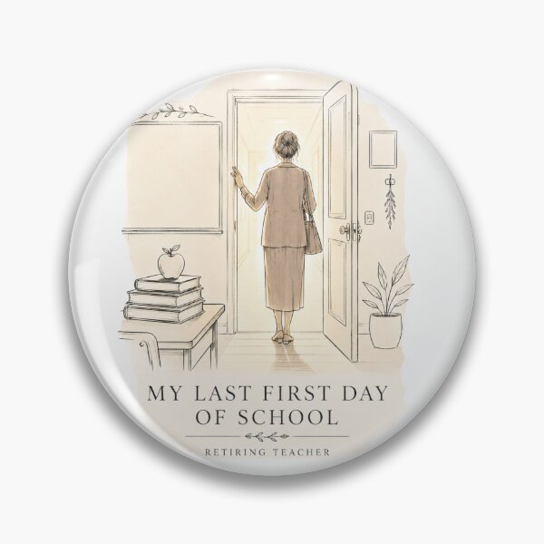 Item preview, My Last First Day of School Retiring Teacher Vintage Sketch Doorway Art Teacher Retirement Gift for Teachers designed and sold by Nightarel.