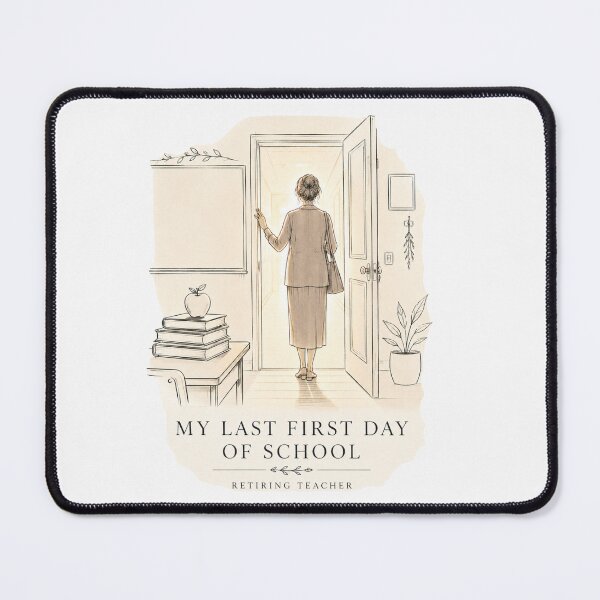 Item preview, My Last First Day of School Retiring Teacher Vintage Sketch Doorway Art Teacher Retirement Gift for Teachers designed and sold by Nightarel.