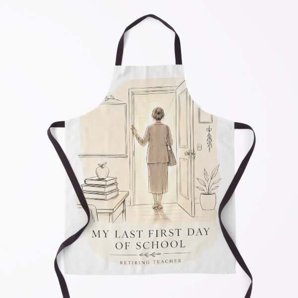 Item preview, My Last First Day of School Retiring Teacher Vintage Sketch Doorway Art Teacher Retirement Gift for Teachers designed and sold by Nightarel.