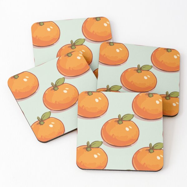 Item preview, Clementine Pattern – Retro Orange Citrus Fruit & Green Leaves 2 designed and sold by SimplePoDesign.