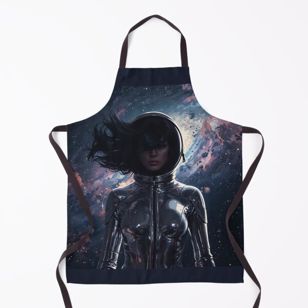 Item preview, a woman in a spacesuit surrounded by colorful cosmic energy and stars designed and sold by ArcaneVisionArt.