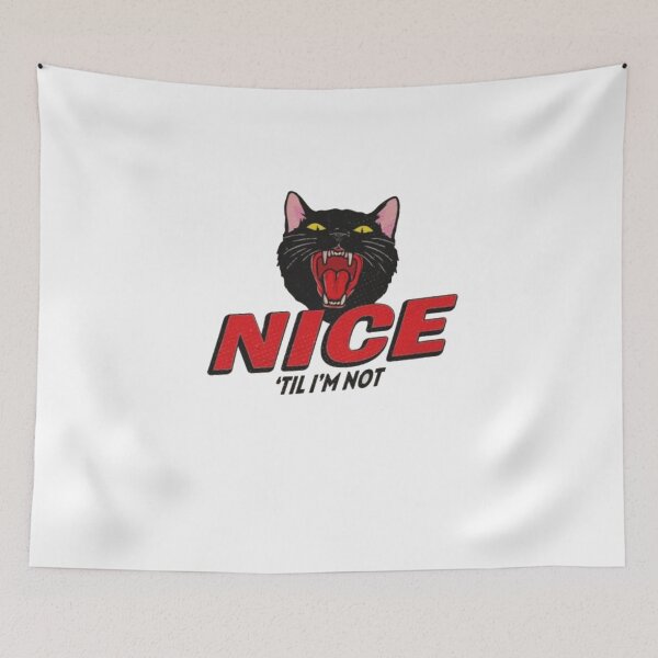 Item preview, Nice Til I'm Not – Retro Black Cat Funny Vintage  designed and sold by Gbriel3.