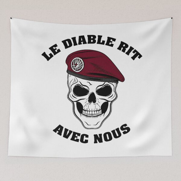 Item preview, The devil laughs with us - French Paratrooper designed and sold by WotanArt.