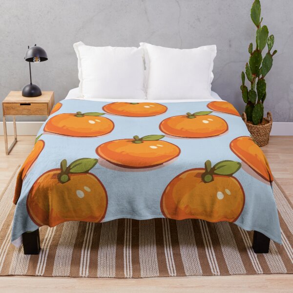 Item preview, Clementine Pattern – Retro Orange Citrus Fruit & Green Leaves 3 designed and sold by SimplePoDesign.