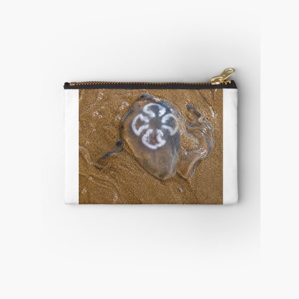Item preview, Beached Moon Jellyfish on wet golden sand designed and sold by Astute-Artio-Photography.
